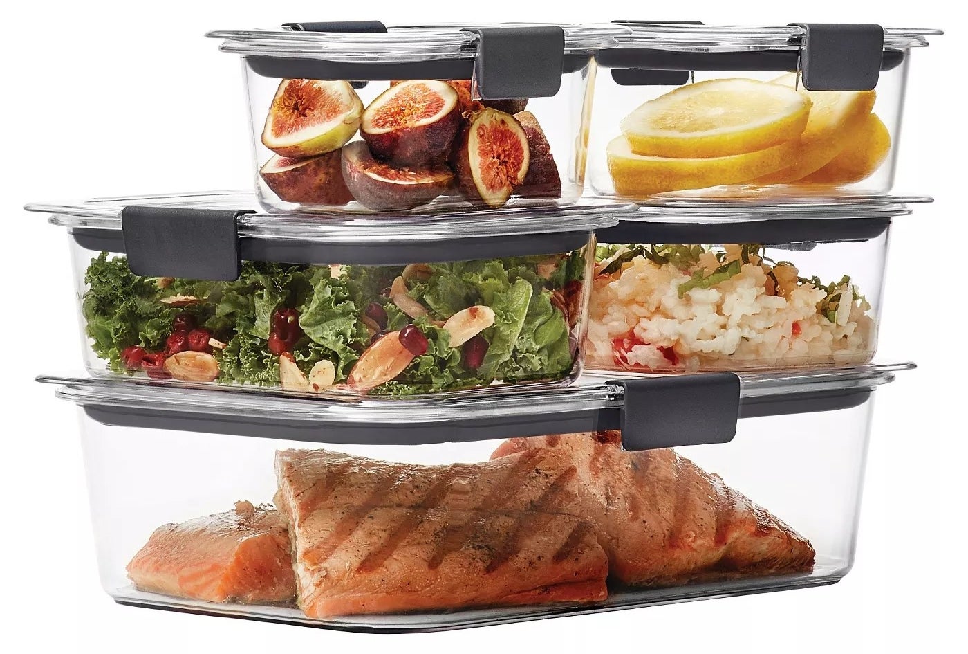 food storage containers with food