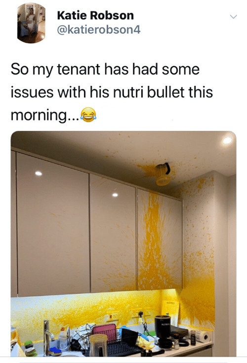 juicer that exploded and stuck into the ceiling