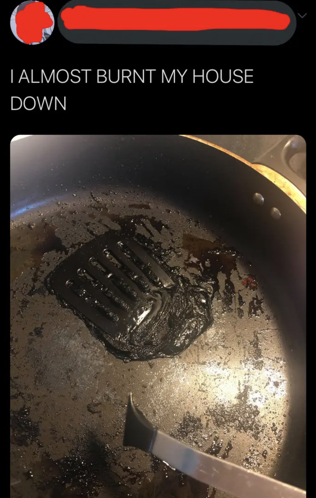 melted spatula on a stove