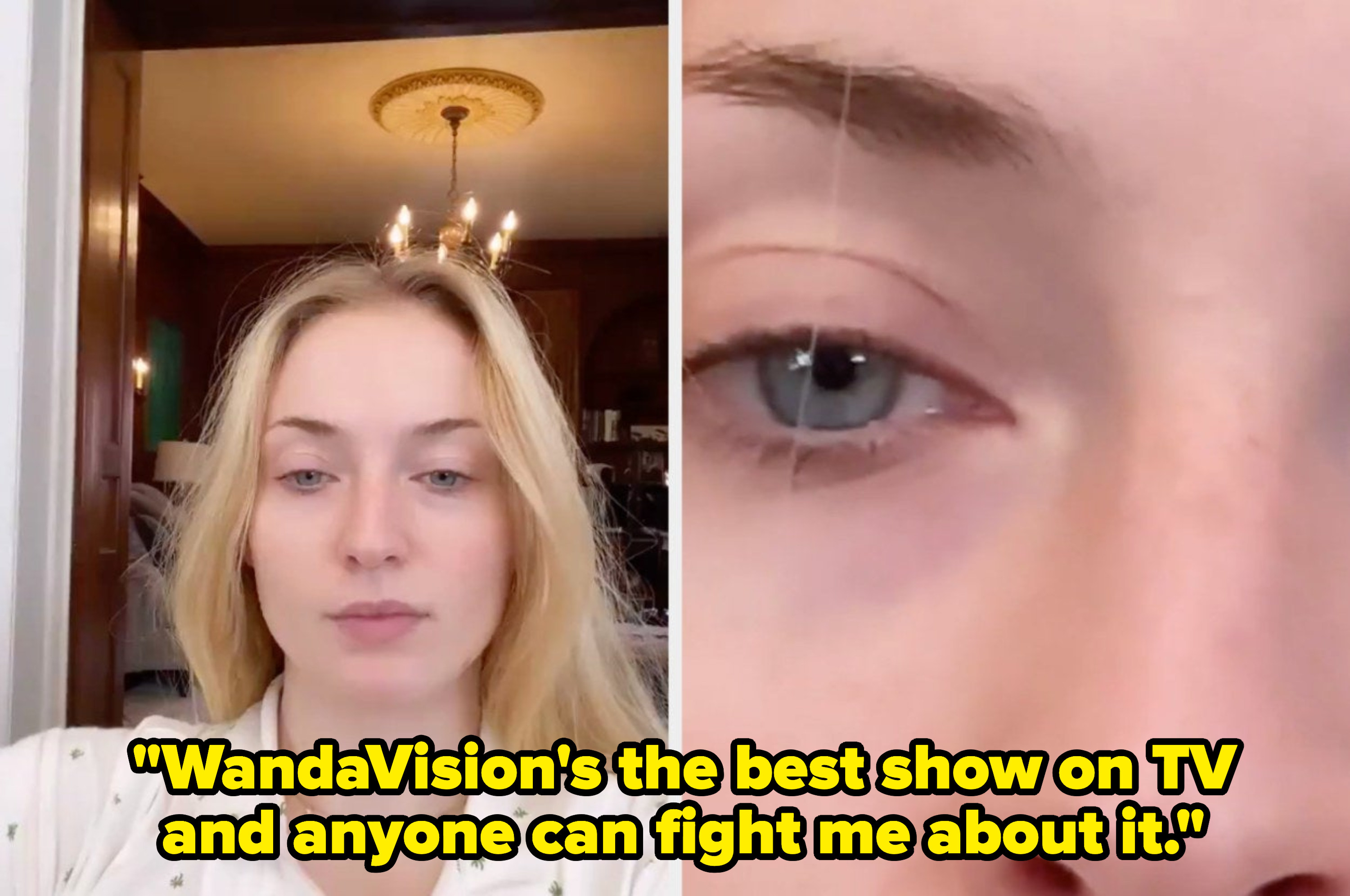 Sophie Turner saying WandaVision&#x27;s the best show on TV and anyone can fight me about it