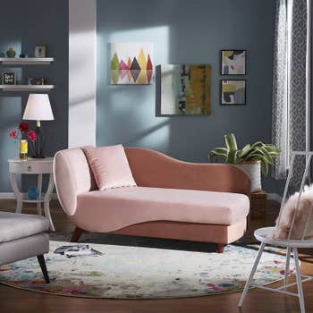 The pink chaise lounge