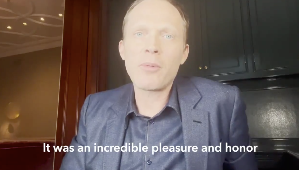 Paul Bettany saying it was an incredible pleasure and honor