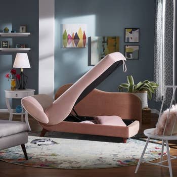 The pink chaise lounge