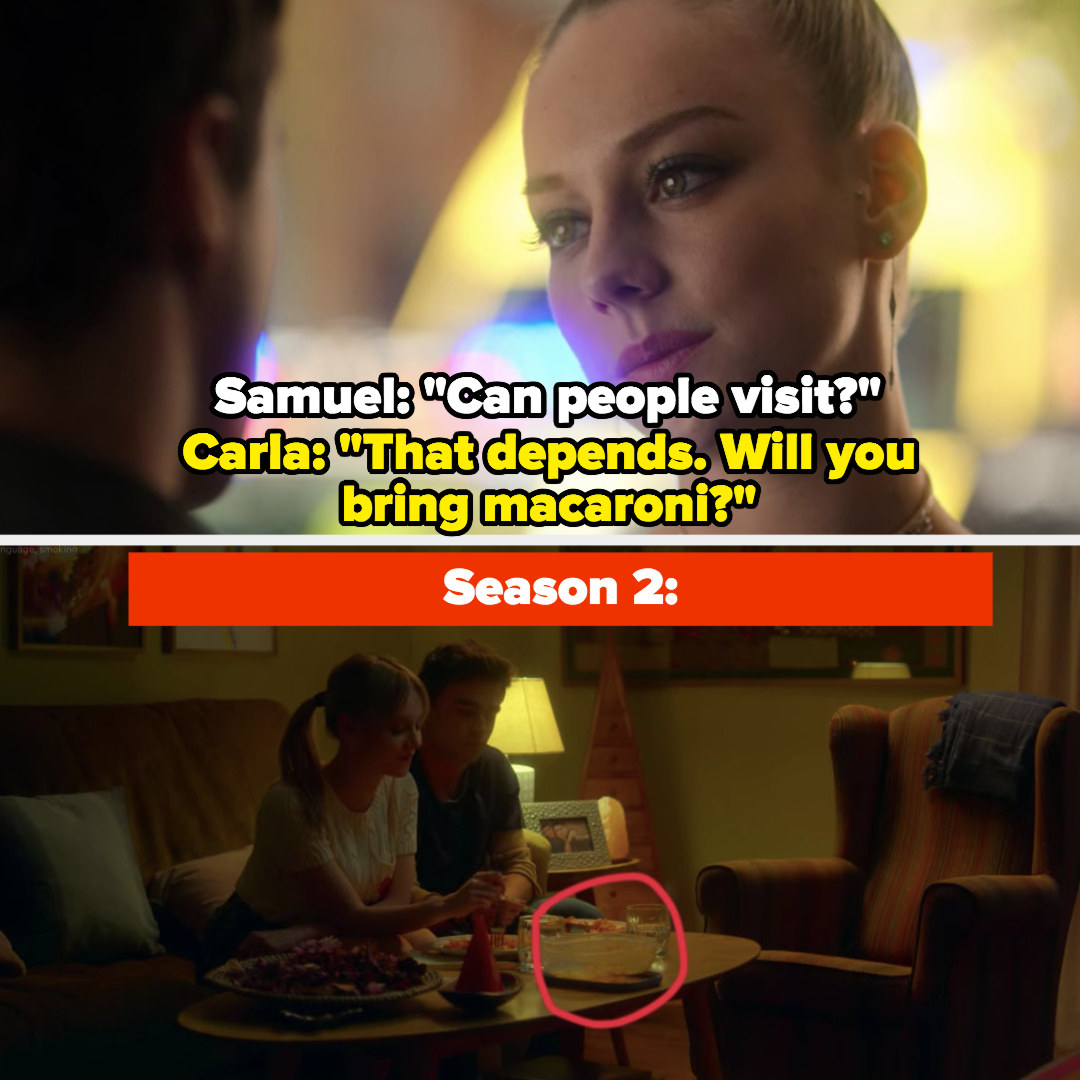 Samuel: &quot;Can people come visit?&quot; Carla: &quot;That depends, will you bring macaroni?&quot;