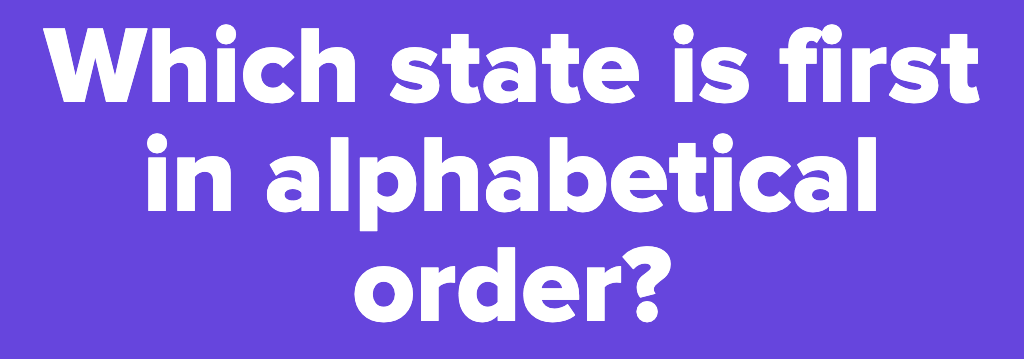 Name The 50 Us States In Alphabetical Order Quiz