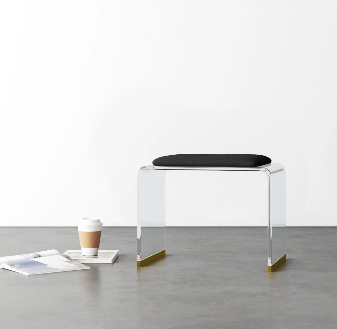 The steel vanity stool