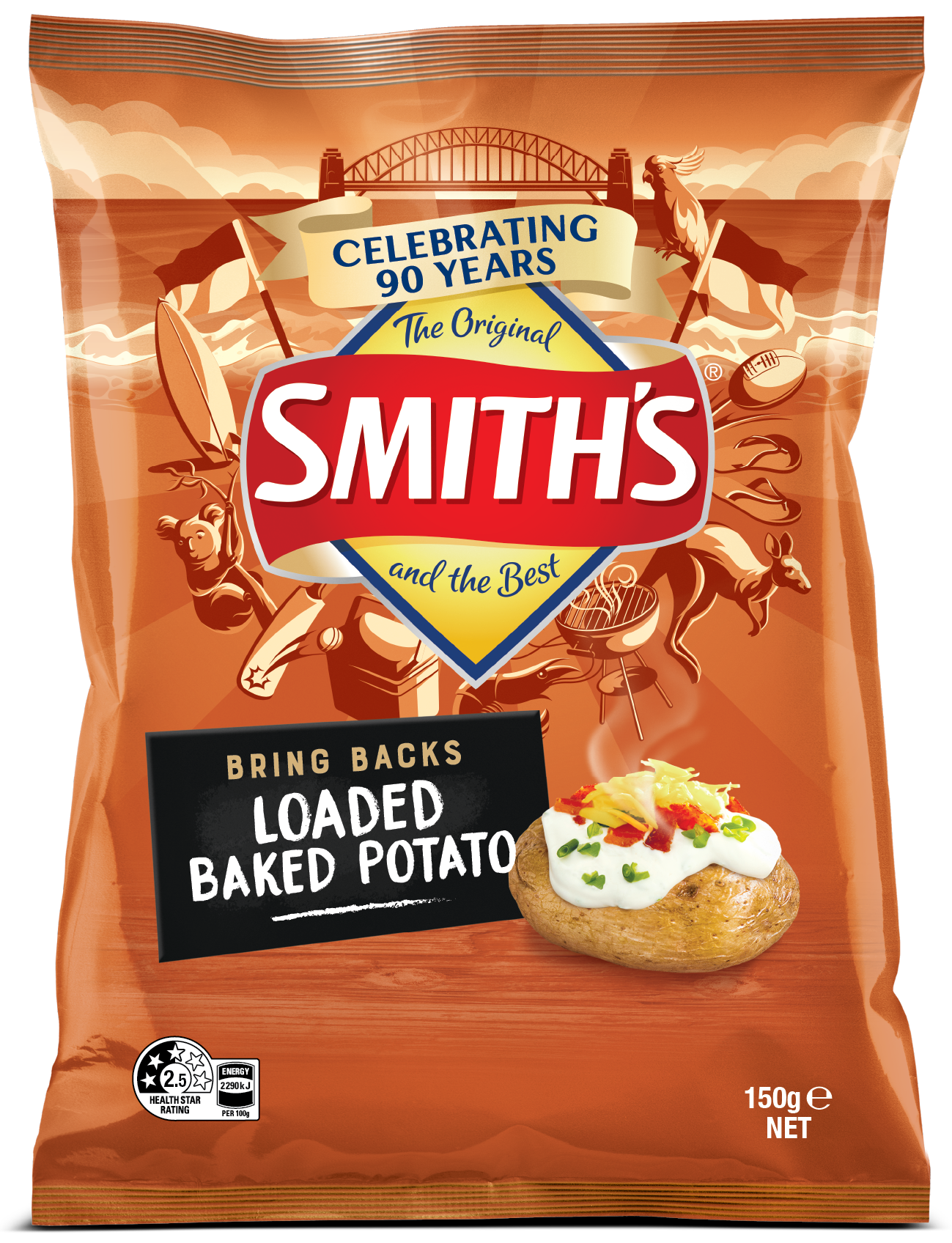 Product shot of a packed of &quot;Loaded Baked Potato&quot; chips