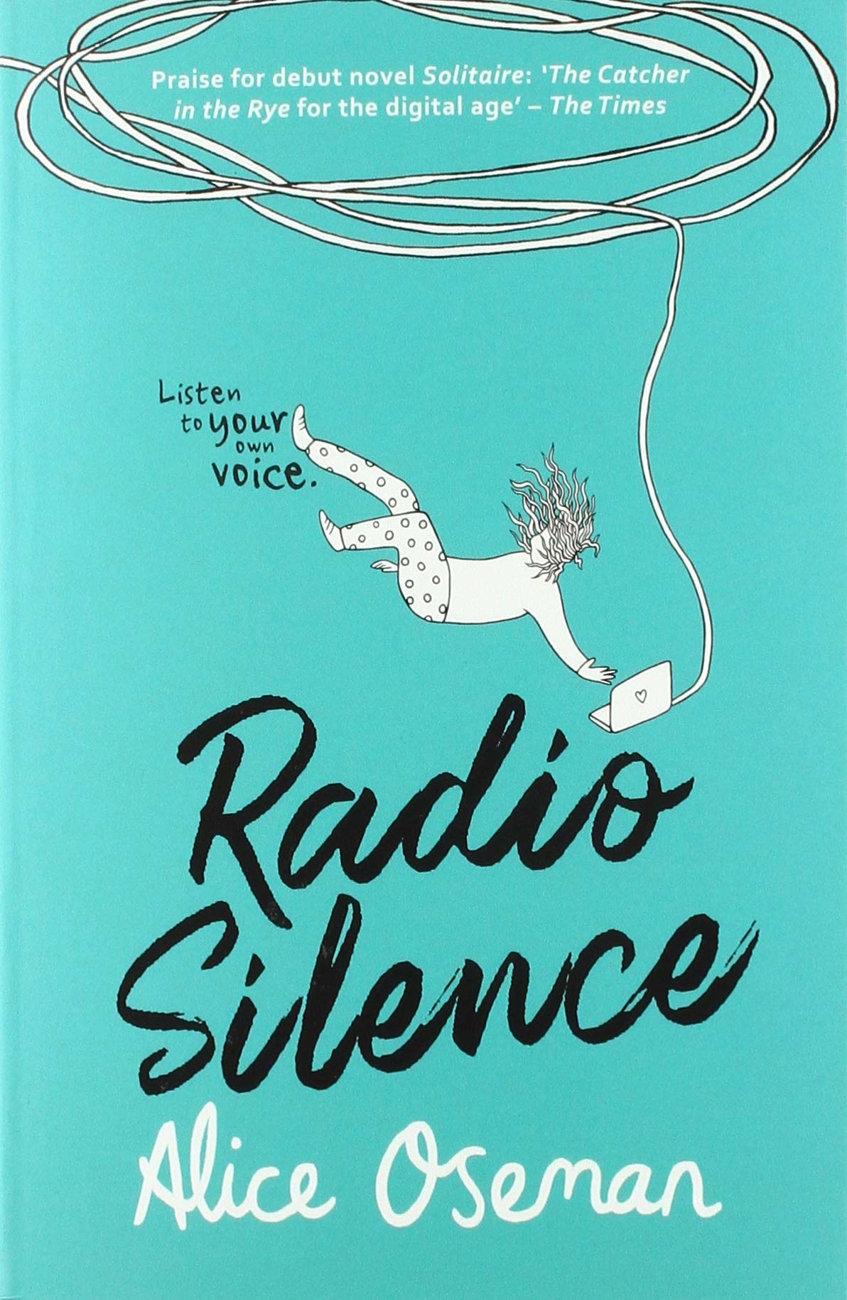 Cover of Radio Silence with a woman falling 