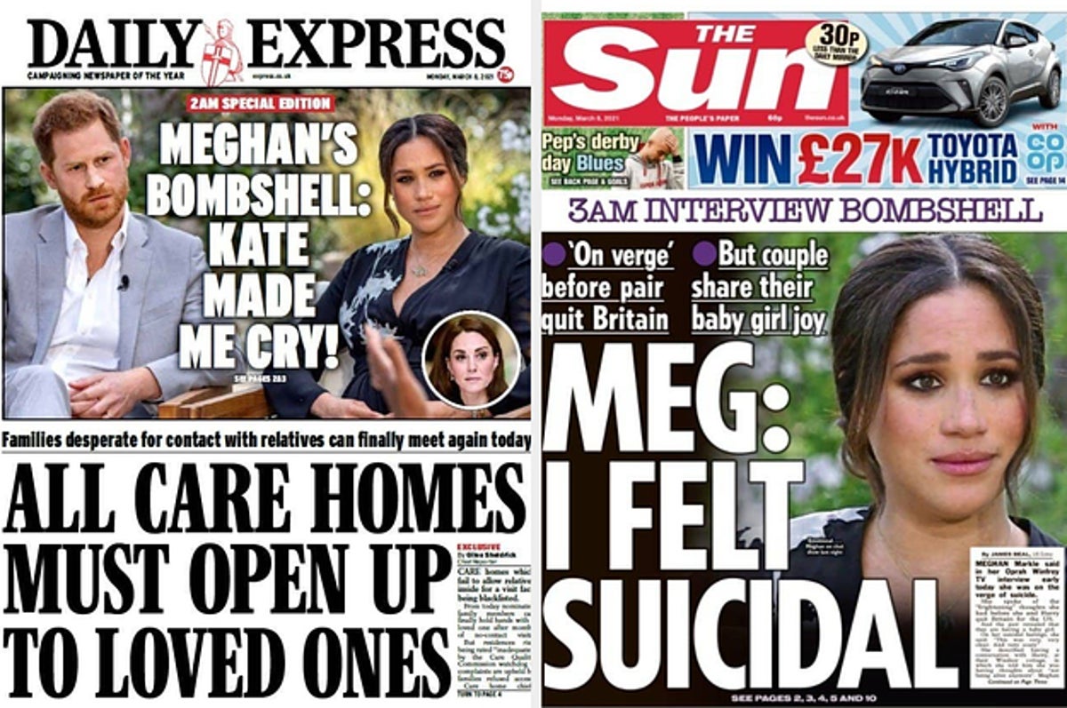 British Newspapers React To Meghan And Harry Interview