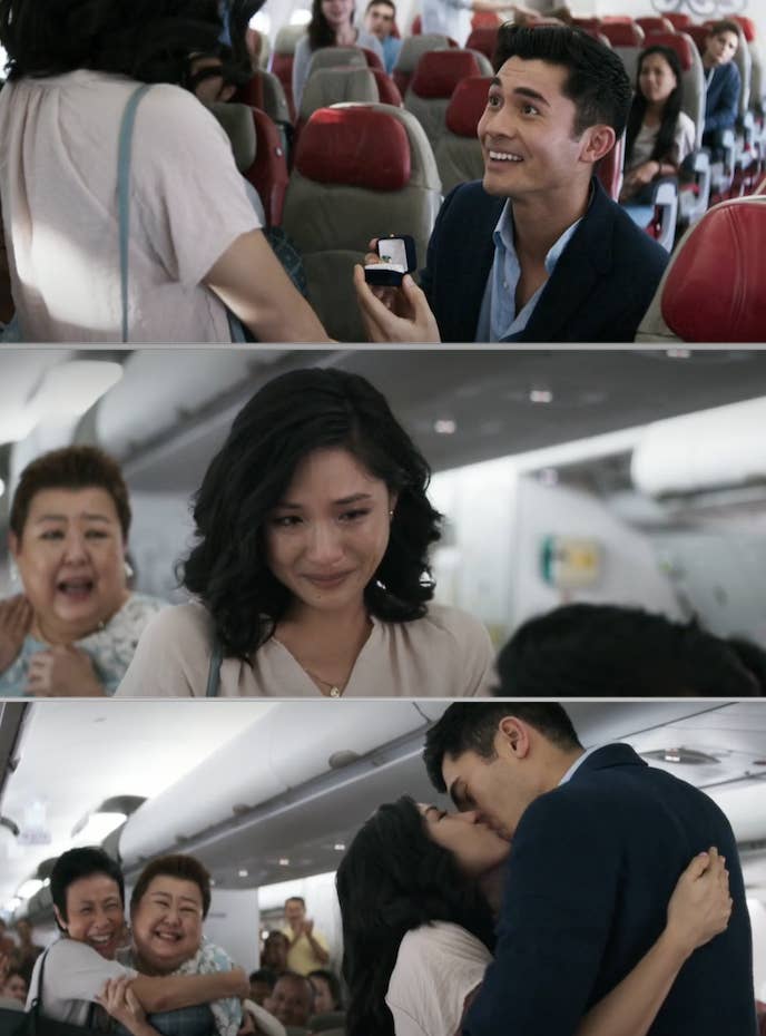 The plane proposal at the end of &quot;Crazy Rich Asians&quot;