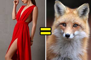 red dress = fox