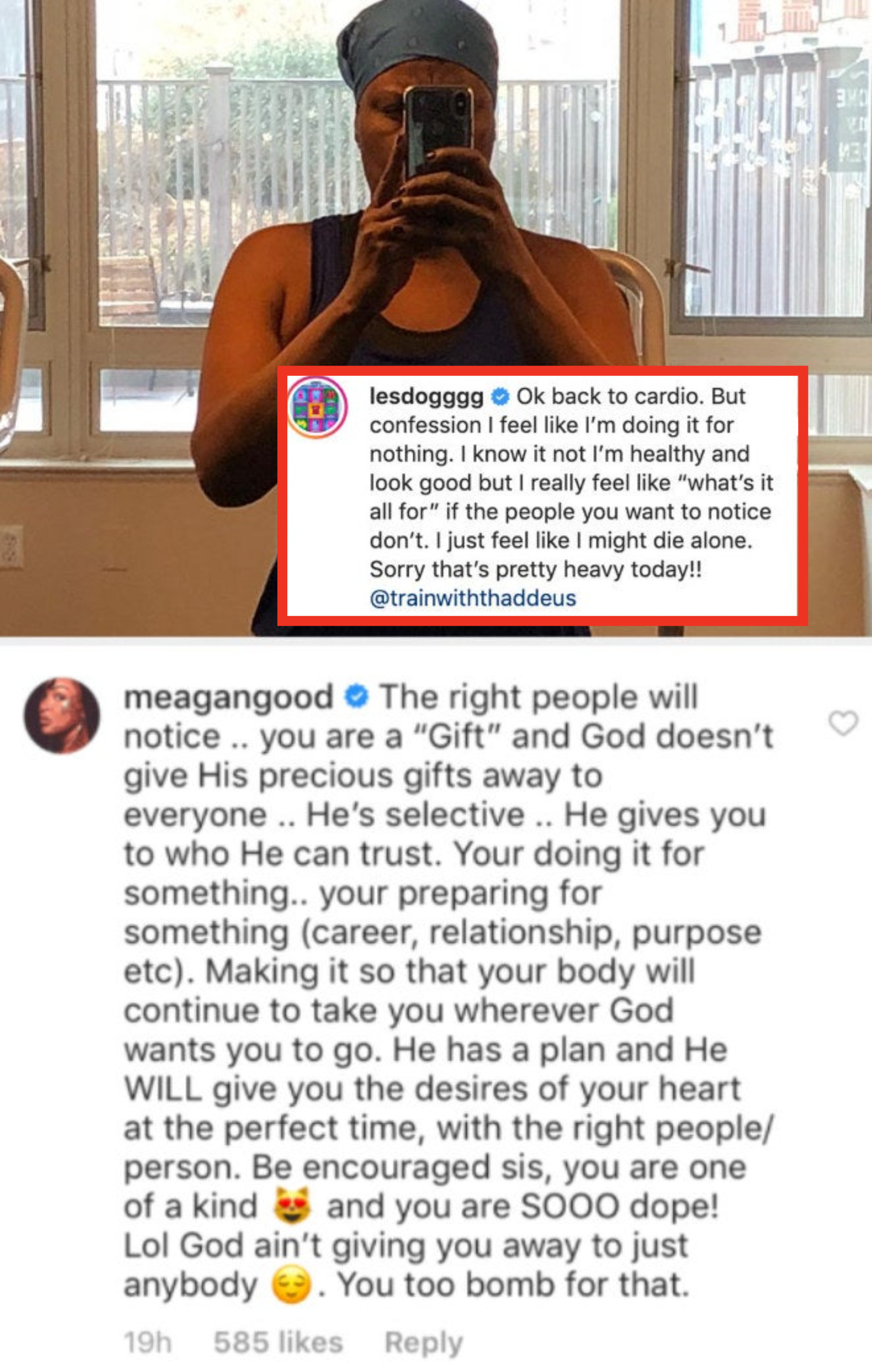 Good telling Jones: &quot;The right people will notice you are a &#x27;Gift.&#x27; You are SOOO dope! God ain&#x27;t giving you away to just anybody. You too bomb for that&quot;