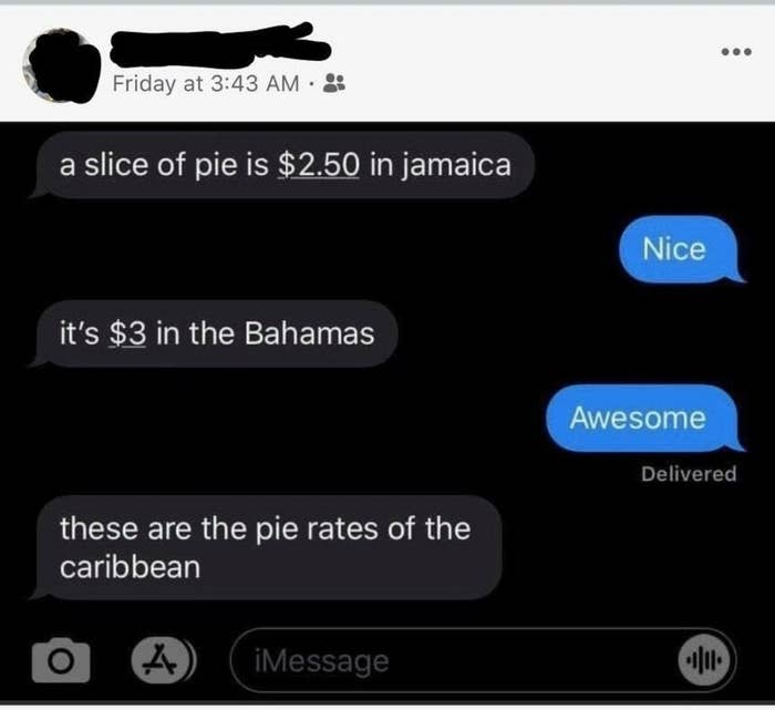 joke about pie prices in the bahamas and jamaica aka the pie rates of the carribean