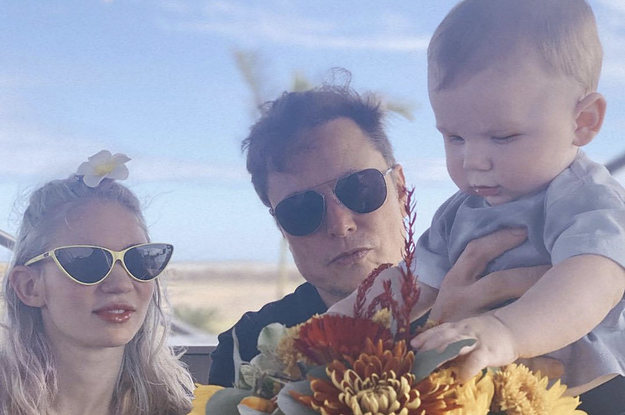 Elon Musk Shares First Family Photo Of Grimes And Son