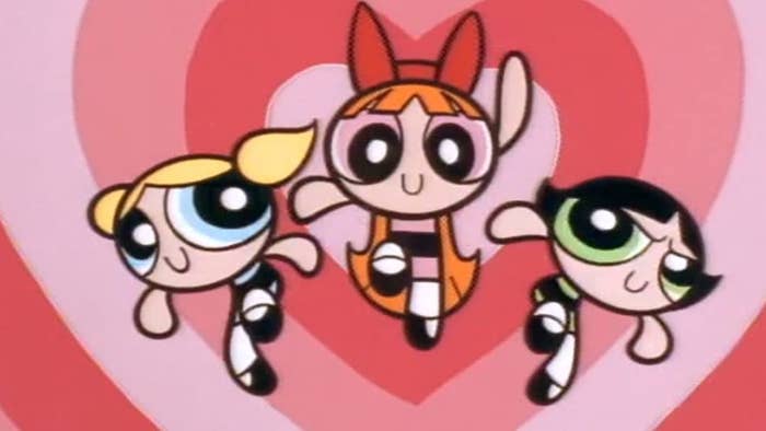The Powerpuff Girls locked and loaded and ready for action 