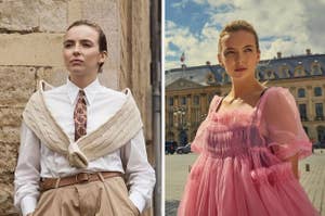 Villanelle from Killing Even in three of her iconic fashion statements 