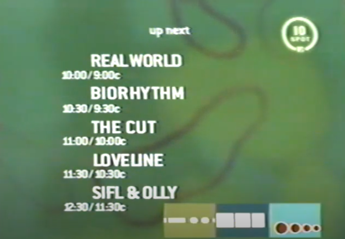 Screenshot of MTV 10 Spot line-up