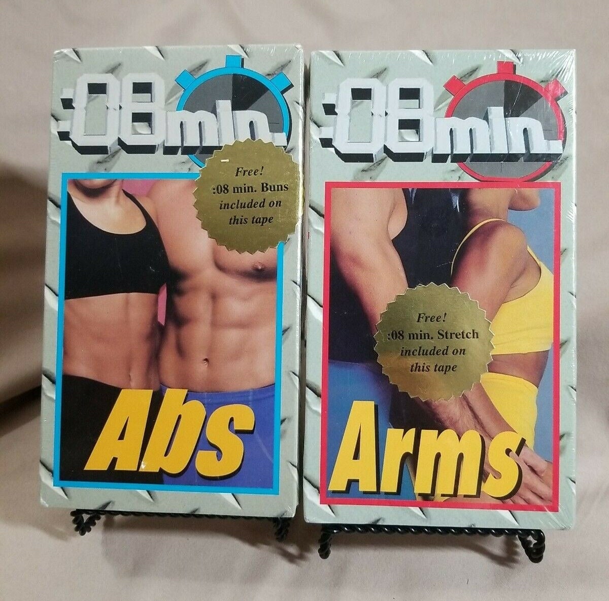 A VHS copy of 8-minute abs and 8-minute Arms