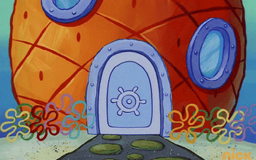 Spongebob opens his front door in a clip from the show&#x27;s intro