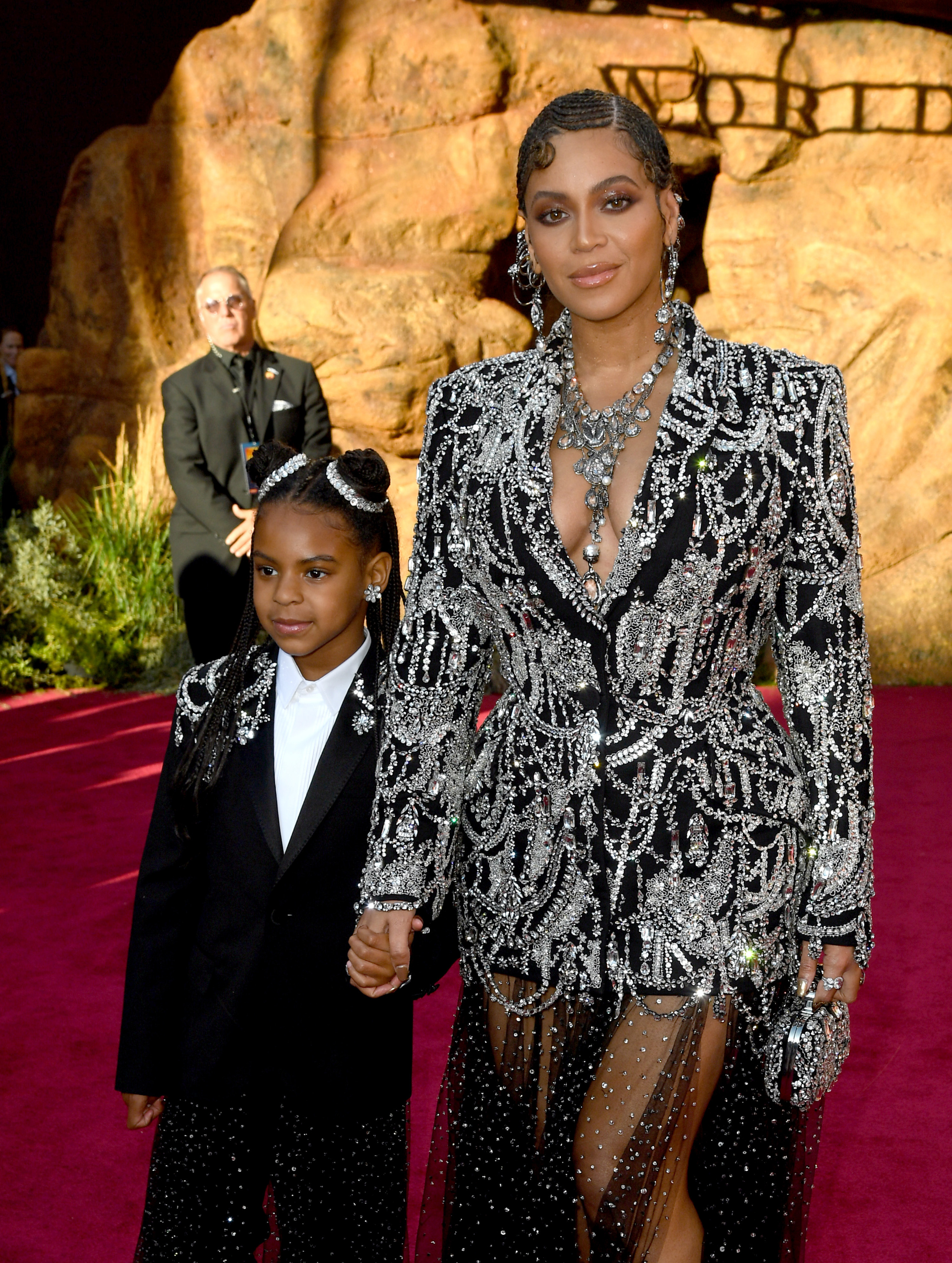 Blue Ivy and Beyoncé at the Hollywood premiere of The Lion King in 2019