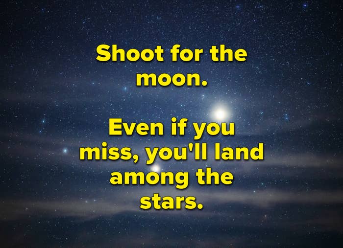 Shoot for the moon inspirational poster