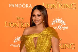 Beyoncé at the European premiere of The Lion King