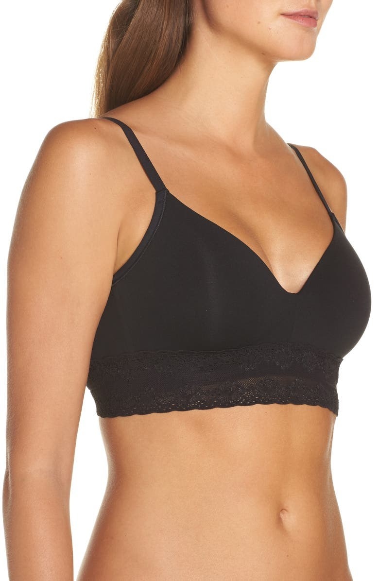 A model wears the bra in black