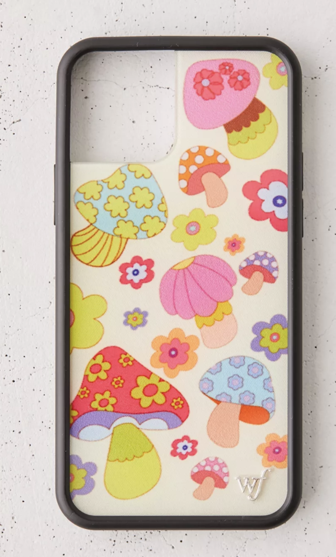 wildflower mushroom phone case