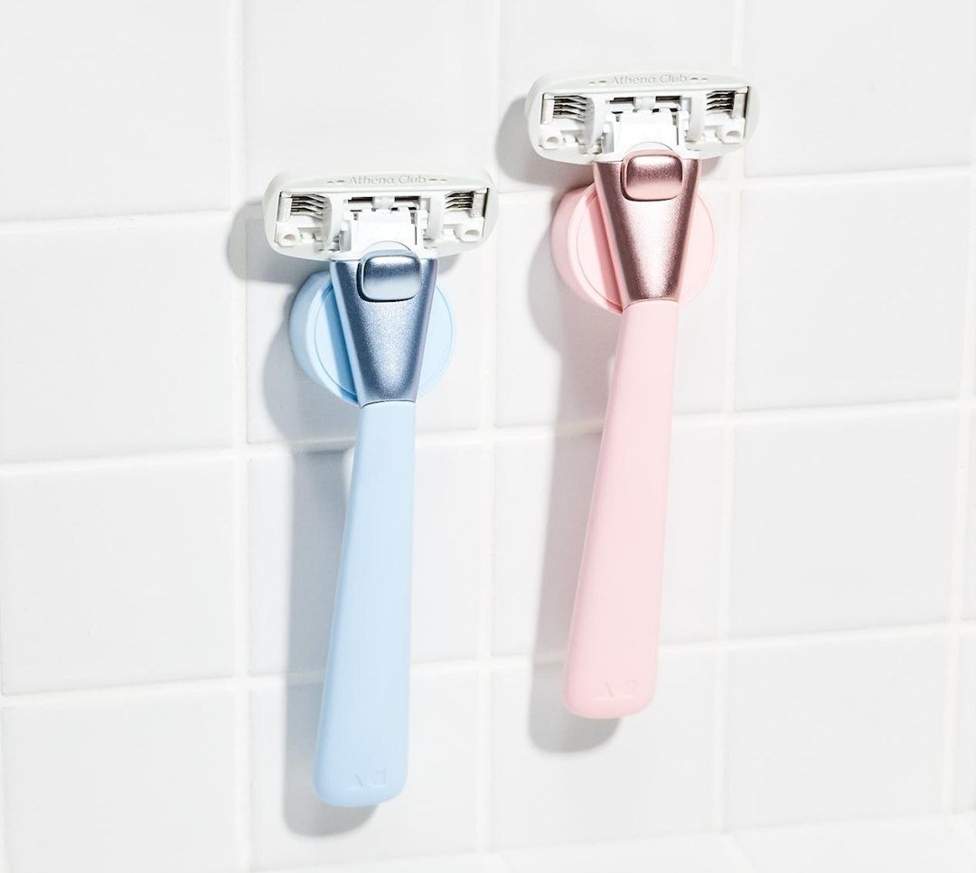 the blue and pink razors