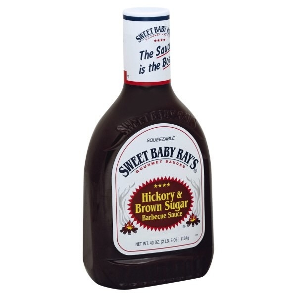 the brown bottle of barbecue sauce