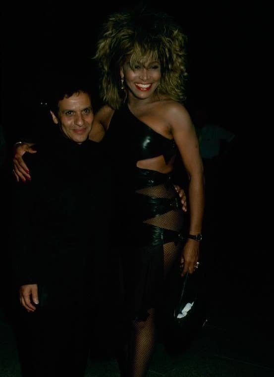 tina turner black leather dress Tina Turner Smiling Short Hair Black Leather Dress 8x10 Picture Celebrity Print