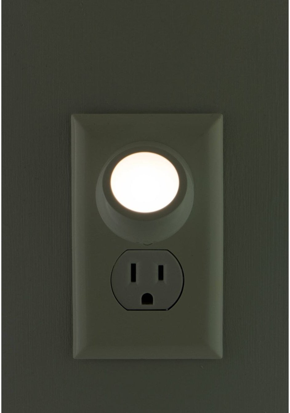 The nightlight, which plugs directly into an outlet