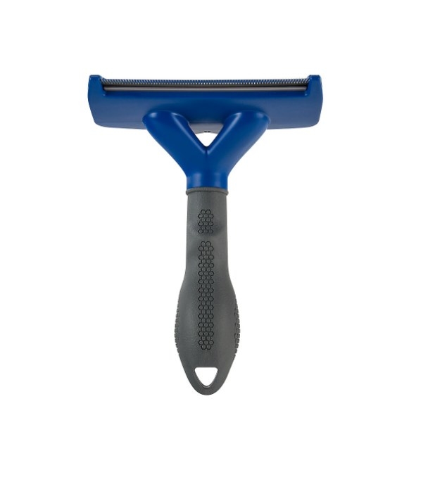 The furminator brush with a silicone handle 