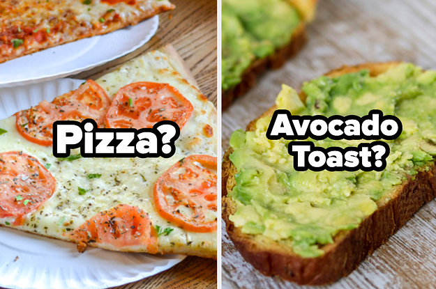 pizza and avocado toast