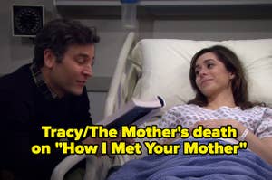Tracy/The Mother's death on "How I Met Your Mother" with Ted reading to her in the hospital