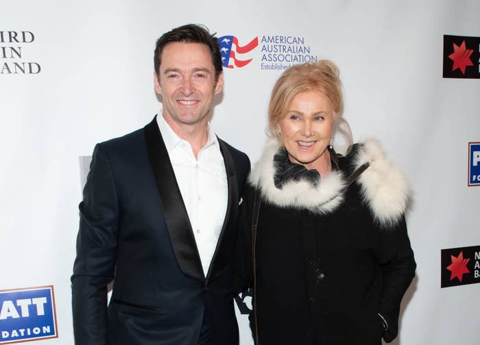 Hugh and Deborra on a red carpet