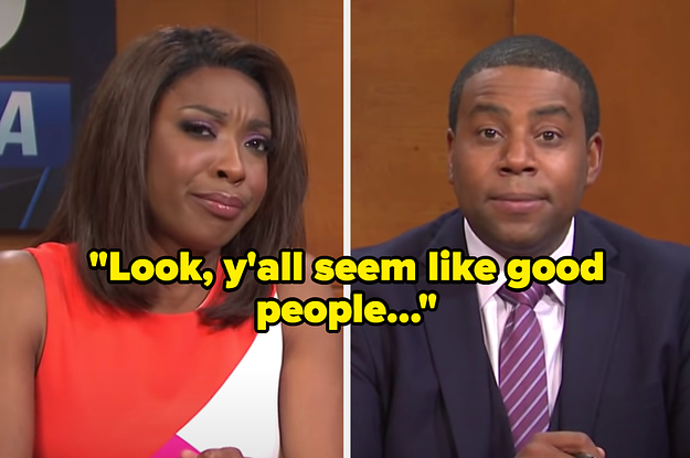 Actors as news anchors and the quote,
