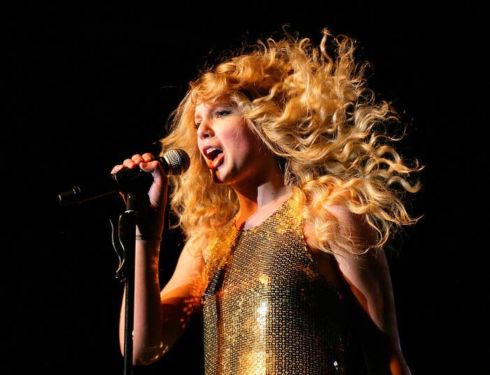 Taylor performing onstage