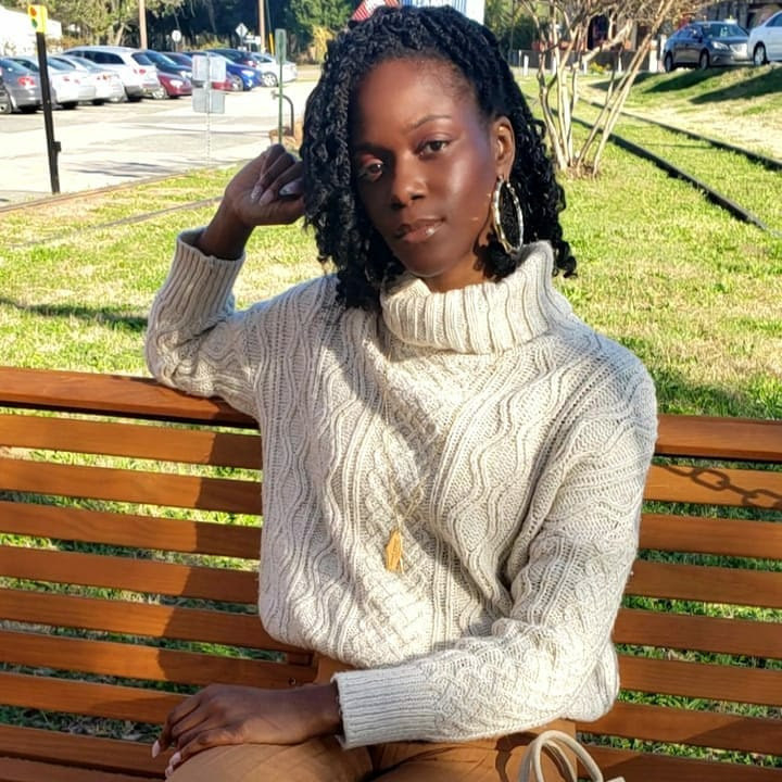 marquaysa in a cable knit sweater