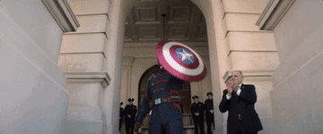 John Walker as Captain America in The Falcon and the Winter Soldier