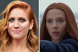 Brittant Snow is on the left with Natasha Romanoff on the right