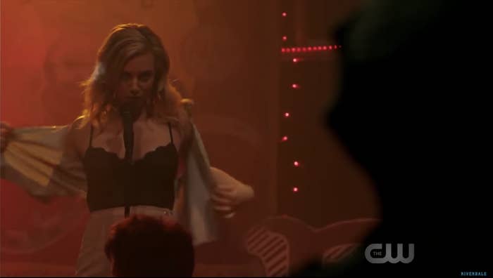 Betty does a striptease in a bar full of adults