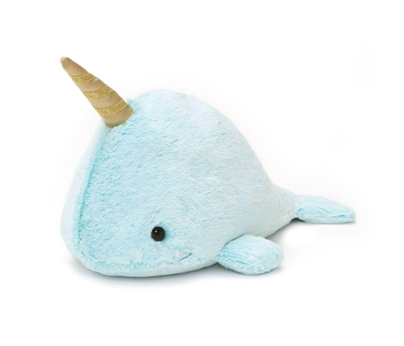 Light blue narwhal with gold horn