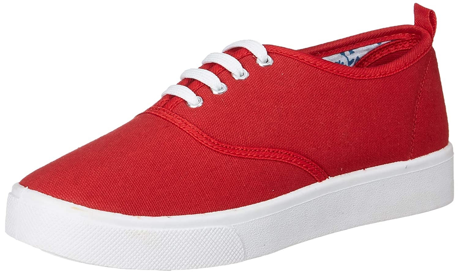 A pair of red sneakers 