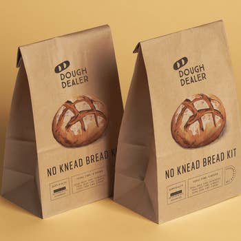 brown bags of the bread kits