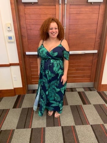 Reviewer wearing dress