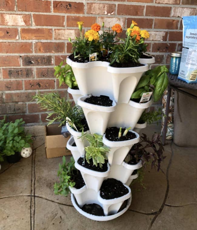 reviewer's white planter