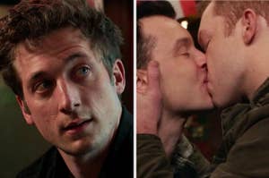 Lip and Mickey and Ian kissing on Shameless