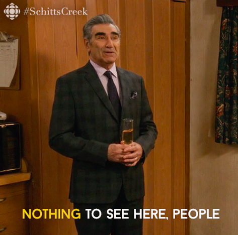 Eugene Levy saying &quot;nothing to see here, people&quot;