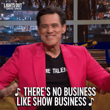 Jim Carrey singing &quot;there&#x27;s no business like show business&quot;